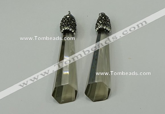 CGP251 15*65mm sticks crystal glass pendants wholesale