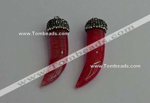 CGP333 10*45mm - 12*50mm oxhorn agate pendants wholesale