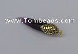 CGP3366 15*50mm - 16*65mm sticks amethyst gemstone pendants
