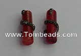 CGP350 12*40mm tube agate gemstone pendants wholesale