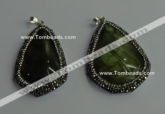 CGP415 35*45mm - 40*55mm freeform labradorite pendants wholesale