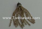 CGP421 2*3mm faceted rondelle handmade chinese crystal tassel pendants