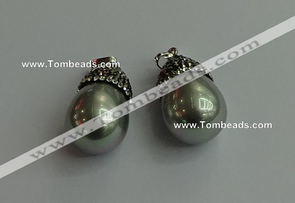 CGP460 15*25mm - 15*30mm teardrop pearl shell pendants wholesale