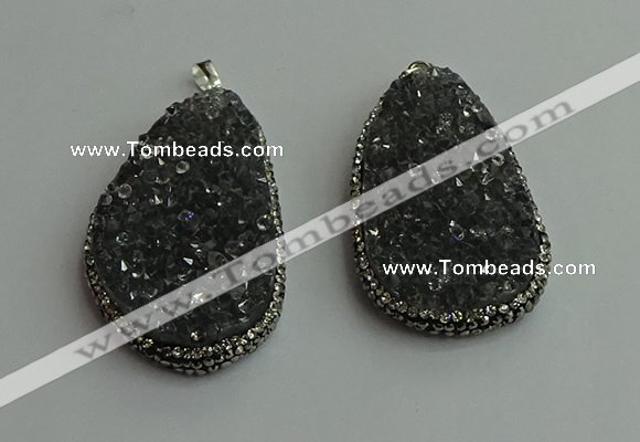 CGP571 30*45mm - 40*50mm freeform crystal glass pendants wholesale