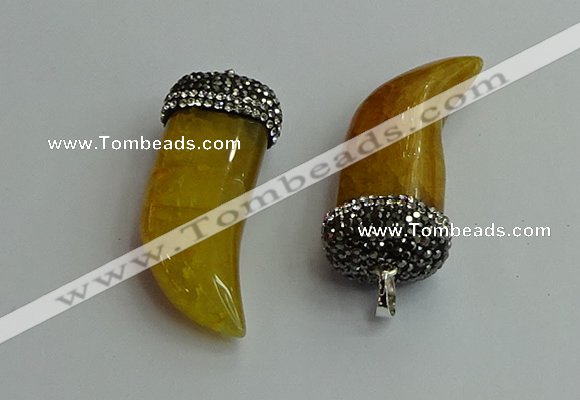 CGP581 16*50mm - 18*55mm oxhorn agate pendants wholesale