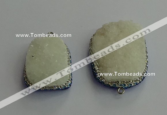 CGP600 25*30mm - 35*40mm freeform druzy agate gemstone pendants
