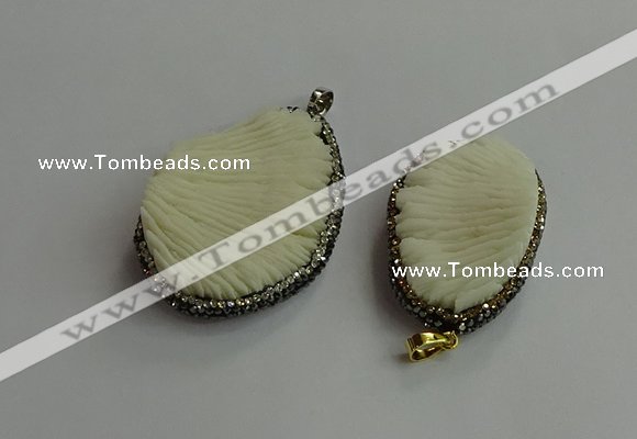 CGP704 30*45mm - 35*55mm freeform coral pendants wholesale