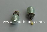 CGP716 15*25mm - 15*30mm teardrop shell pearl pendants wholesale
