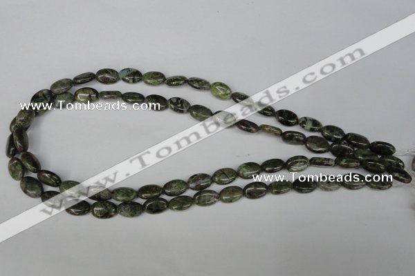 CGR27 15.5 inches 8*12mm oval green rain forest stone beads
