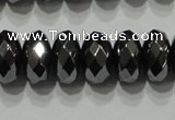 CHE104 15.5 inches 5*8mm faceted rondelle hematite beads wholesale