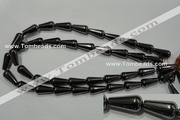 CHE150 15.5 inches 10*20mm teardrop hematite beads wholesale