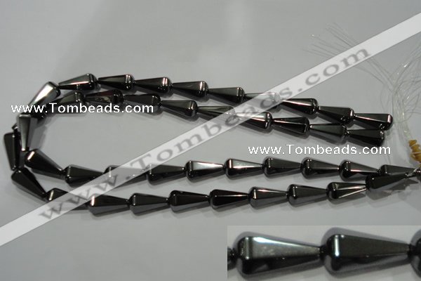 CHE153 15.5 inches 10*20mm faceted teardrop hematite beads
