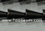 CHE170 15.5 inches 8*12mm cone hematite beads wholesale