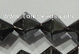 CHE218 15.5 inches 12*12mm faceted bicone hematite beads wholesale