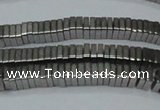 CHE579 15.5 inches 1*4*4mm square plated hematite beads wholesale