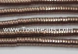 CHE663 15.5 inches 1*4mm tyre plated hematite beads wholesale