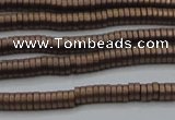 CHE682 15.5 inches 1*4mm tyre matte plated hematite beads