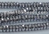 CHE734 15.5 inches 4*8mm faceted rondelle plated hematite beads