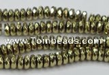 CHE738 15.5 inches 3*6mm faceted rondelle plated hematite beads