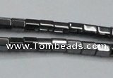 CHE895 15.5 inches 3*3mm faceted tube hematite beads wholesale