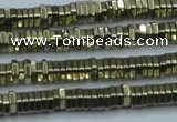 CHE914 15.5 inches 1*3mm hexagon plated hematite beads wholesale