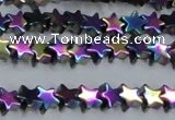 CHE949 15.5 inches 6mm star plated hematite beads wholesale