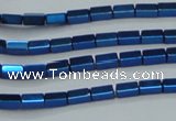 CHE959 15.5 inches 2*4mm cuboid plated hematite beads wholesale