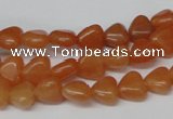CHG02 15.5 inches 8*8mm heart red aventurine beads wholesale
