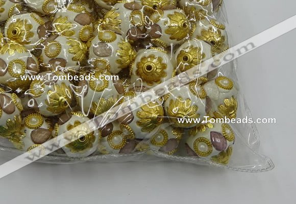 CIB525 22mm round fashion Indonesia jewelry beads wholesale