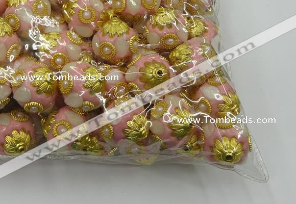 CIB532 22mm round fashion Indonesia jewelry beads wholesale
