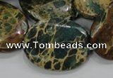 CIJ15 15.5 inches 22*30mm oval impression jasper beads wholesale