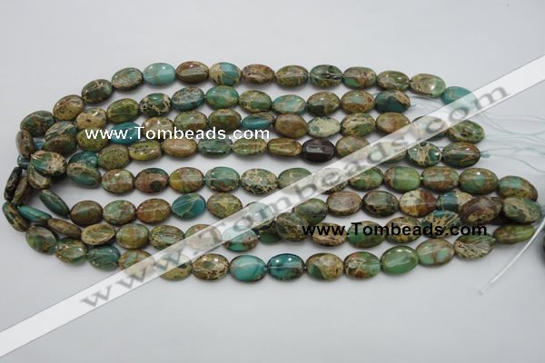CIJ35 15.5 inches 10*14mm oval impression jasper beads wholesale
