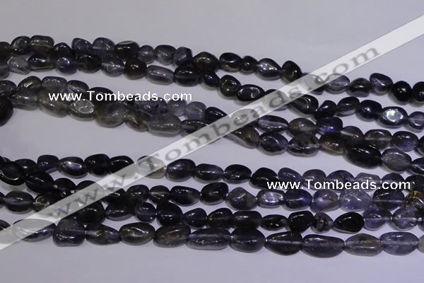 CIL40 15.5 inches 6*8mm nuggets natural iolite gemstone beads