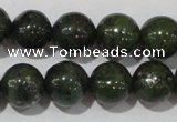 CIS02 15.5 inches 8mm round green iron stone beads wholesale