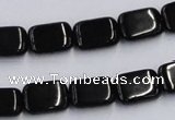 CJB26 16 inches 10*14mm rectangle natural jet gemstone beads wholesale