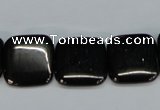 CJB62 15.5 inches 18*18mm square natural jet gemstone beads
