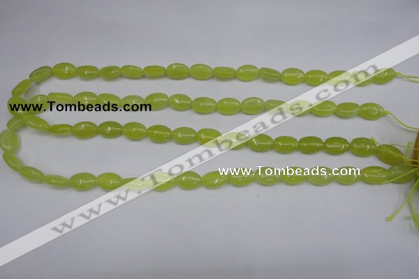 CKA243 15.5 inches 8*12mm oval Korean jade gemstone beads