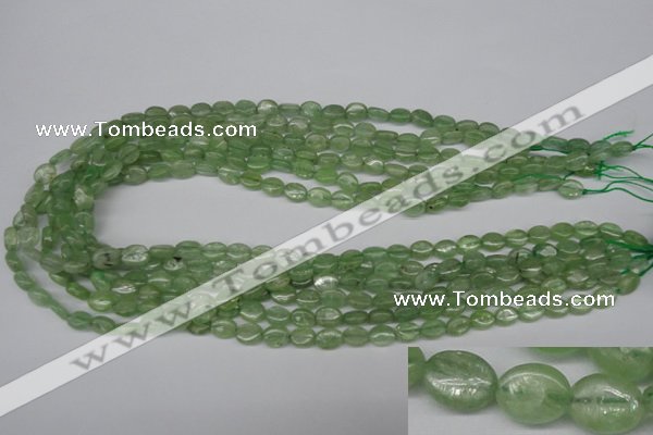 CKC265 15.5 inches 6*8mm oval natural green kyanite beads