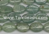 CKC271 15.5 inches 10*14mm oval natural green kyanite beads