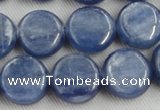 CKC512 15.5 inches 10mm flat round natural Brazilian kyanite beads