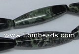 CKJ19 15.5 inches 10*40mm faceted rice kambaba jasper beads wholesale