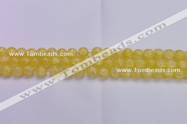 CKQ325 15.5 inches 12mm round dyed crackle quartz beads wholesale