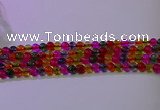 CKQ390 15.5 inches 4mm round dyed crackle quartz beads wholesale