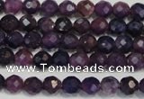 CKU21 15.5 inches 6mm faceted round purple kunzite beads wholesale