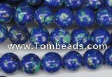 CLA402 15.5 inches 8mm round synthetic lapis lazuli beads