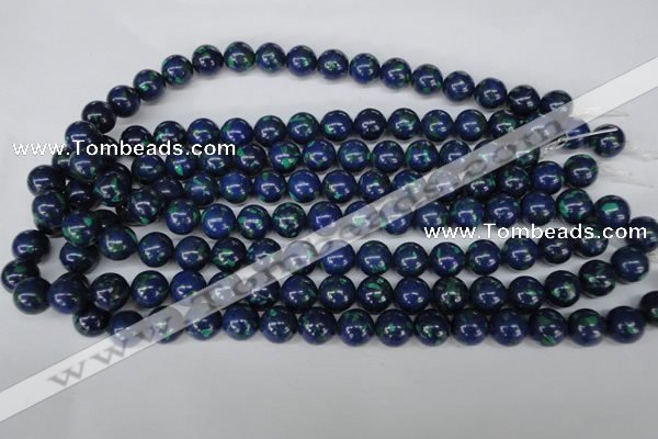CLA403 15.5 inches 10mm round synthetic lapis lazuli beads