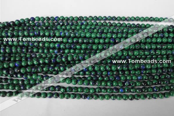 CLA478 15.5 inches 4mm round synthetic lapis lazuli beads