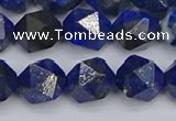 CLA87 15.5 inches 8mm faceted nuggets dyed lapis lazuli beads