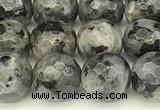 CLB1131 15 inches 8mm faceted round black labradorite beads