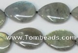 CLB159 15.5 inches 15*20mm flat teardrop labradorite gemstone beads